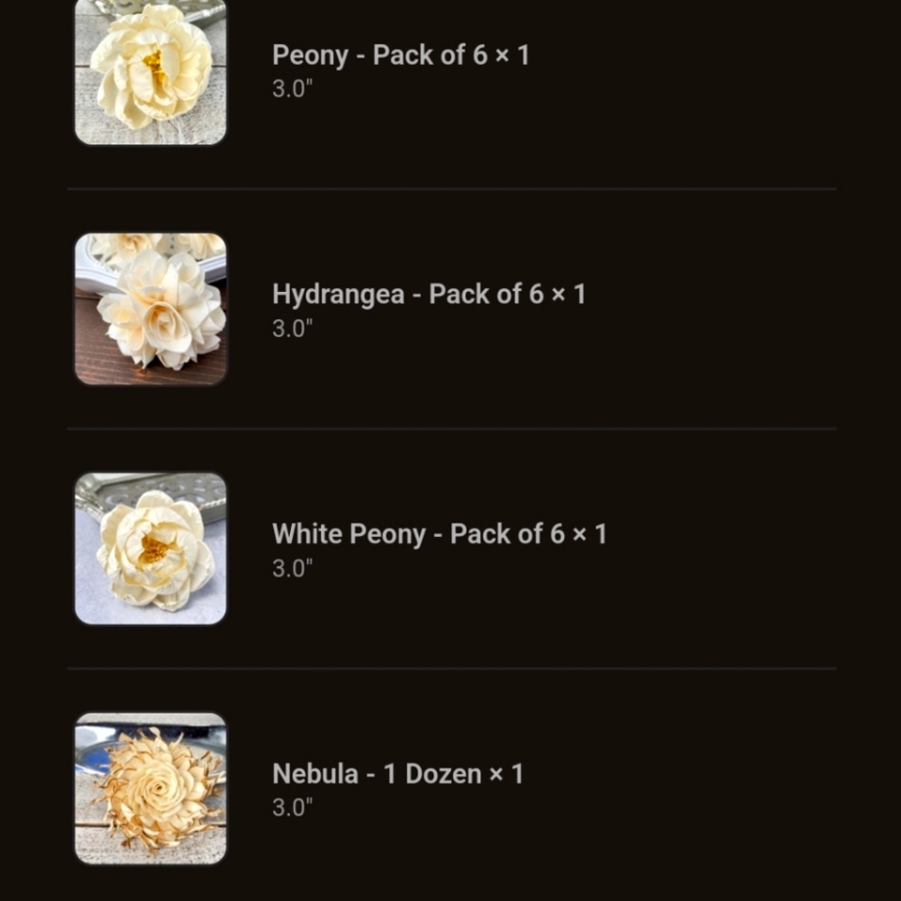 Unused wood flowers